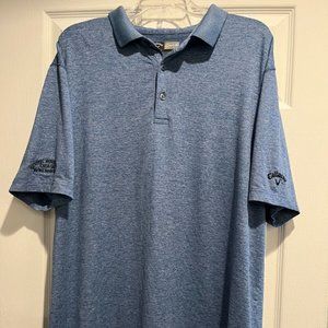 Callaway Opti Dri Men's Blue XL Polo Shirt Short Sleeve Golf, Preowned Clean